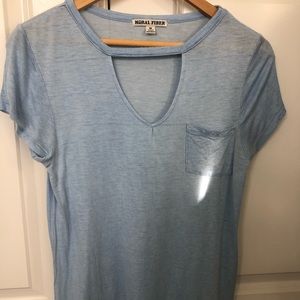 Light Blue Shirt with Cutout